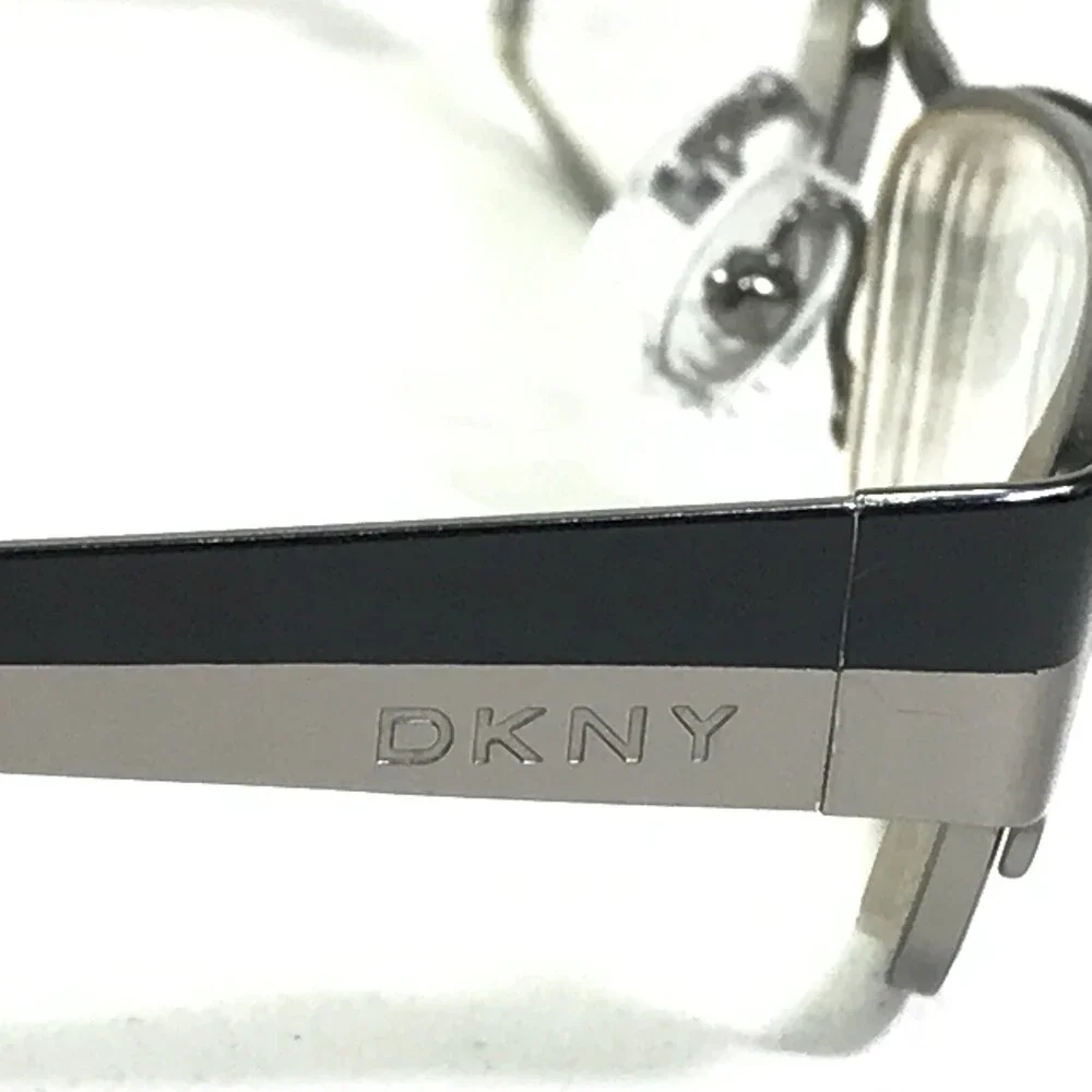 DKNY Eyeglasses Frames DY5553 1080 Black Silver Rectangular Full Rim 50-15-135